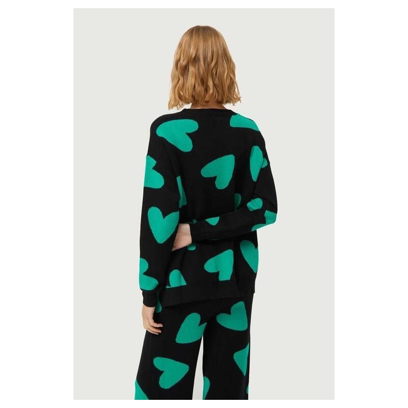 Jersey de punto jacquard de corazones.