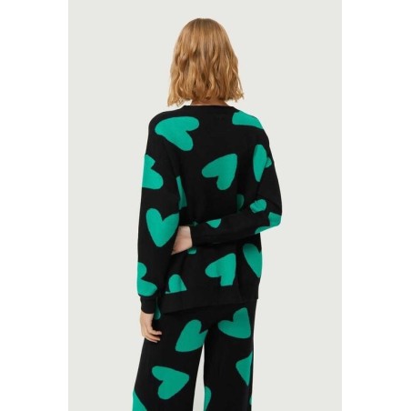 Jersey de punto jacquard de corazones.