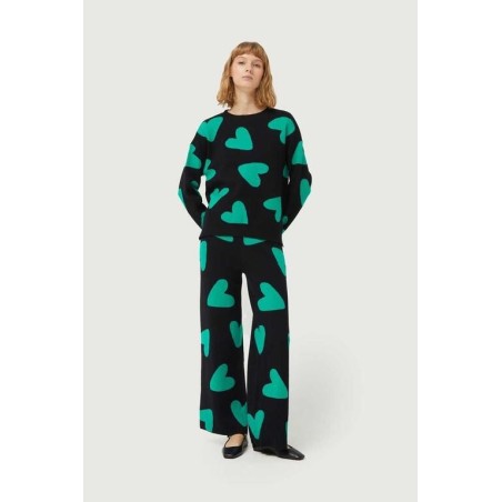 Jersey de punto jacquard de corazones.