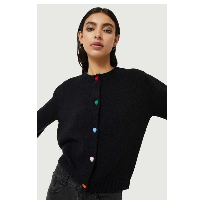 Cárdigan con detalle de corazones.