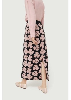 Falda de punto jacquard estampado floral Jacinto. 2