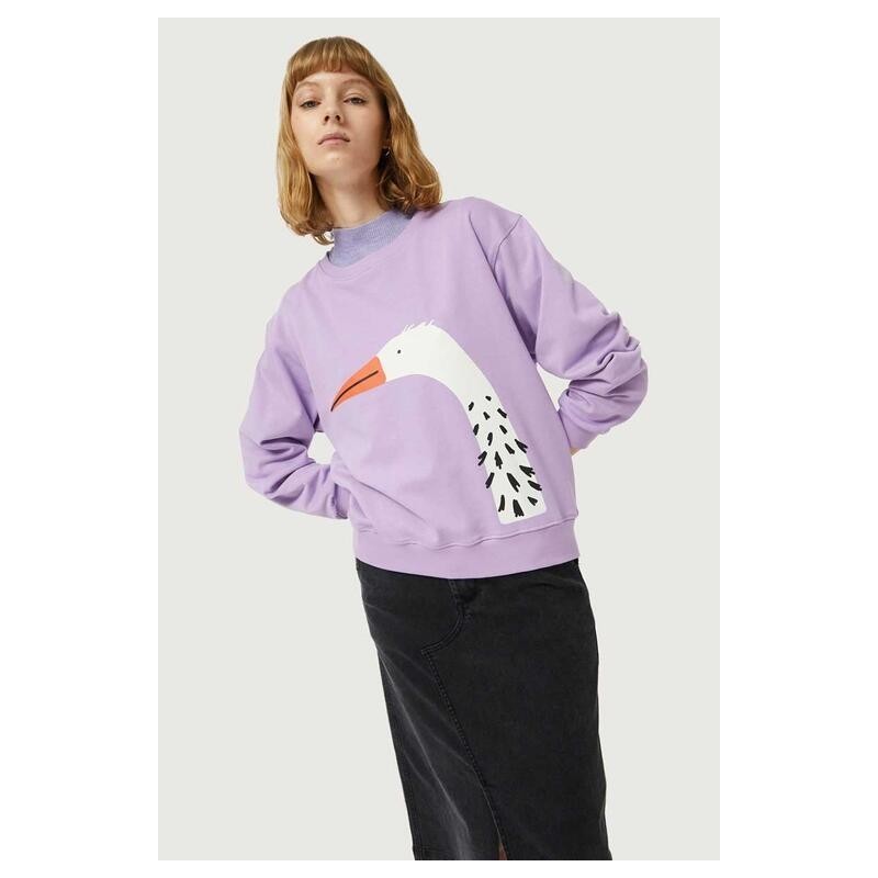 Sudadera con print de Garza lila.