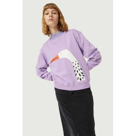Sudadera con print de Garza lila.