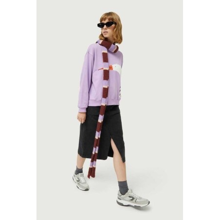 Sudadera con print de Garza lila.