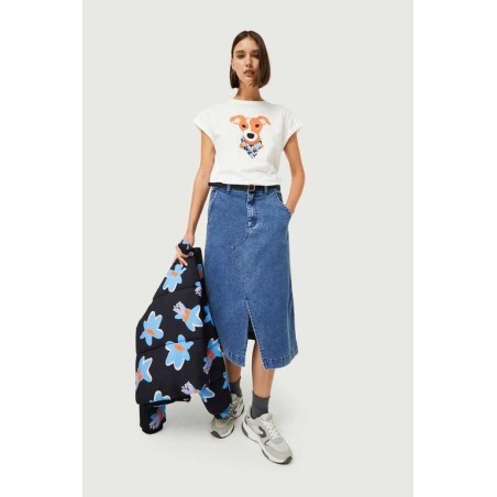 Camiseta con print de perro.