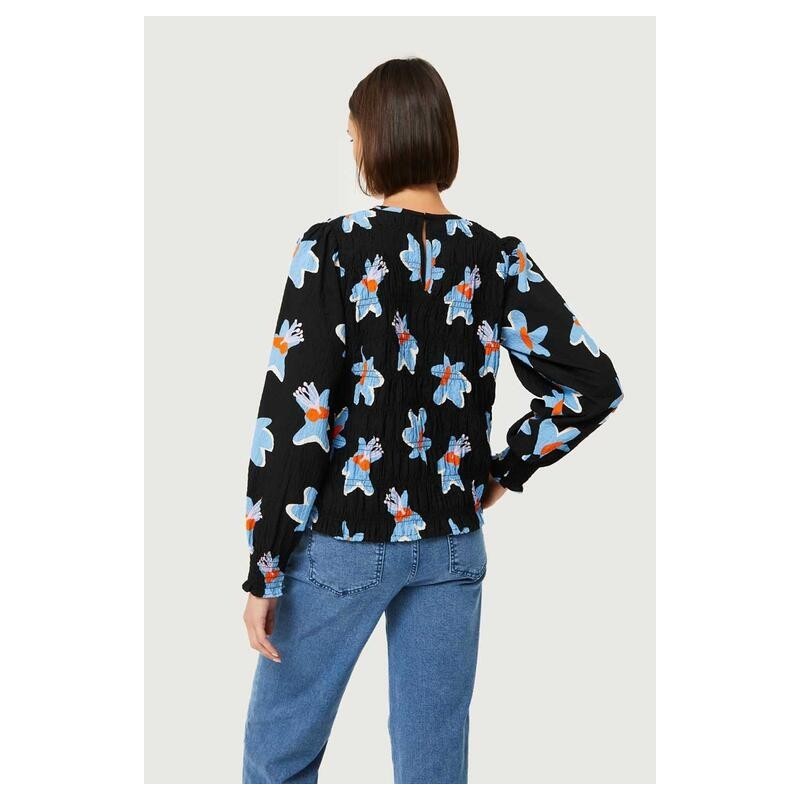 Top nido de abeja estampado floral Caletea.