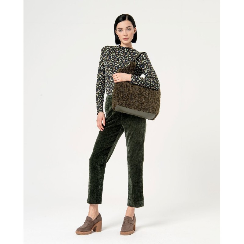 Top cuello perkins drapeado.