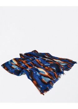 Pañuelo foulard de viscosa estampado.