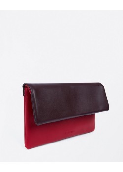 Cartera blanda bicolor con solapa. 2