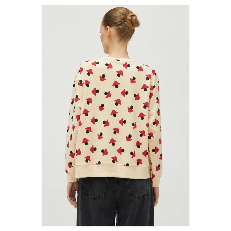 Sudadera estampado de setas beige.