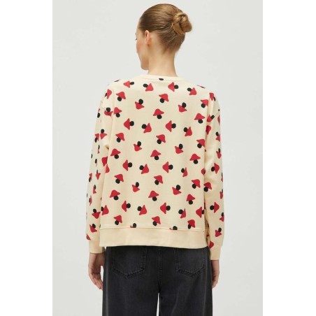 Sudadera estampado de setas beige.