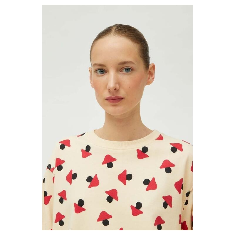 Sudadera estampado de setas beige.