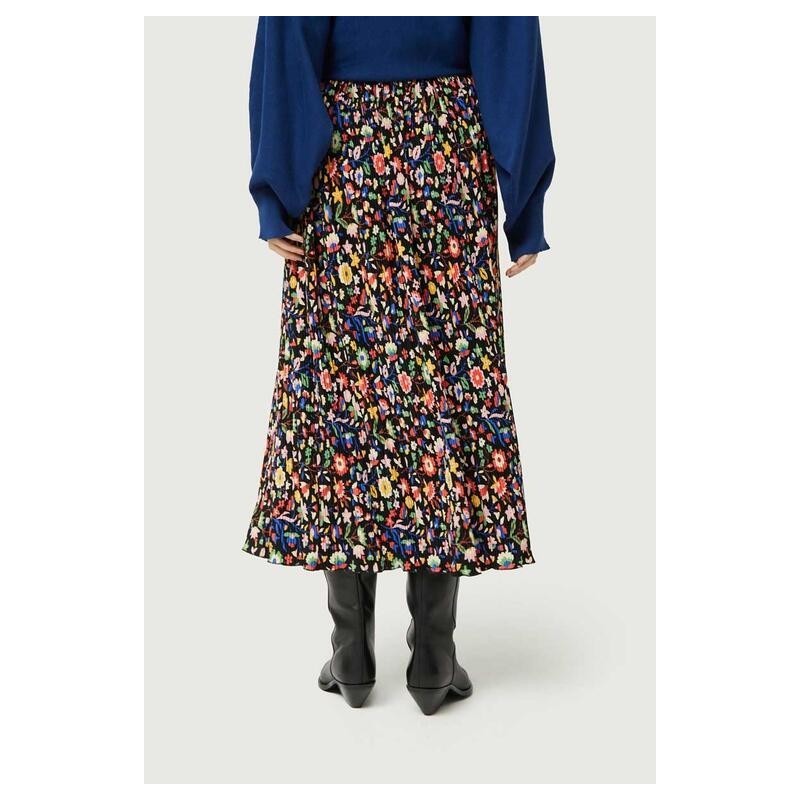 FALDA LARGA ESTAMPADO FLORAL PEQUEÑO.