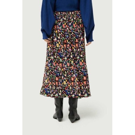 FALDA LARGA ESTAMPADO FLORAL PEQUEÑO.