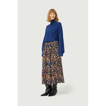 FALDA LARGA ESTAMPADO FLORAL PEQUEÑO.