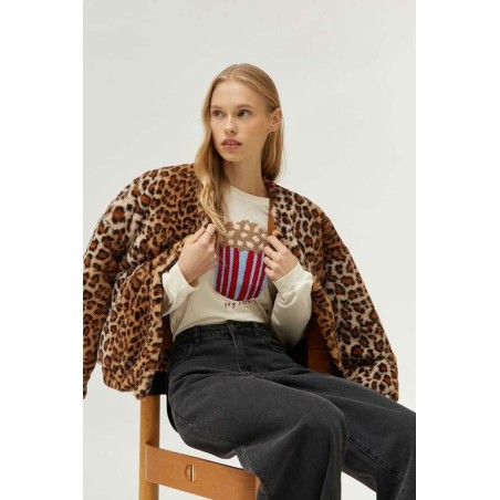 Camiseta con print de palomitas.