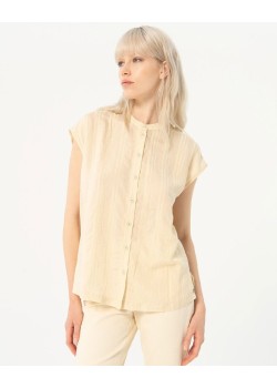 CASMISA AMPLIA SIN MANGAS Y CUELLO MAO BEIGE 2