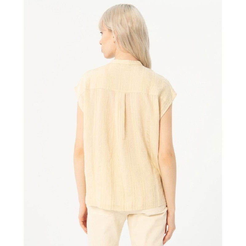 CASMISA AMPLIA SIN MANGAS Y CUELLO MAO BEIGE