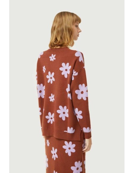 Jersey de punto jacquard estampado de flores.