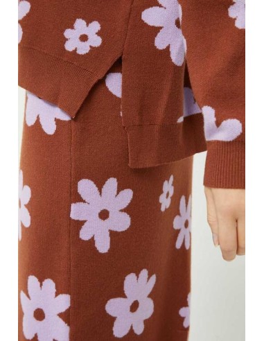 Jersey de punto jacquard estampado de flores.