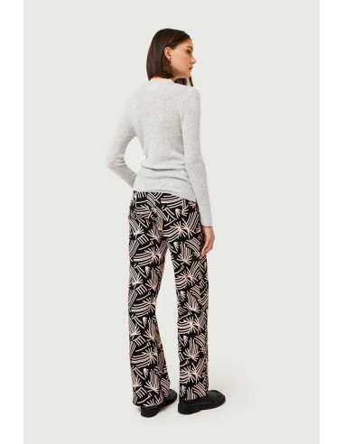 Top de punto canalé.