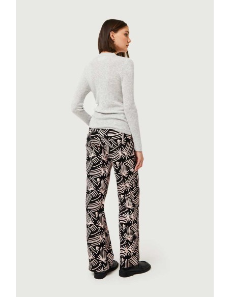 Top de punto canalé.