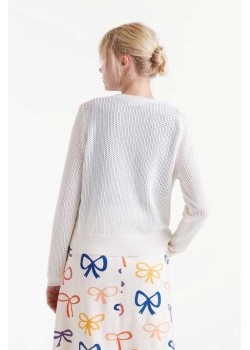 CHAQUETA DE PUNTO CON BOTONES DE COLORES. 2