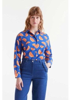 CAMISA FLUIDA ESTAMPADO DE PÓMELOS.