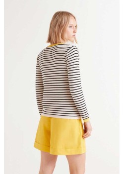 JERSEY DE PUNTO,CUELLO PICO DE RAYAS. 2