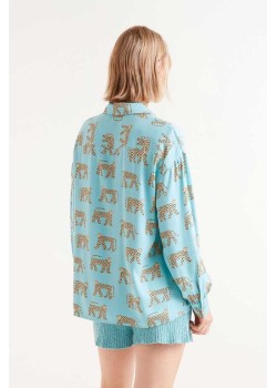 CAMISA FLUIDA ESTAMPADO JAGUAR. 2