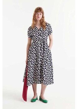 VESTIDO MIDI ESTAMPADO TERRAZO.