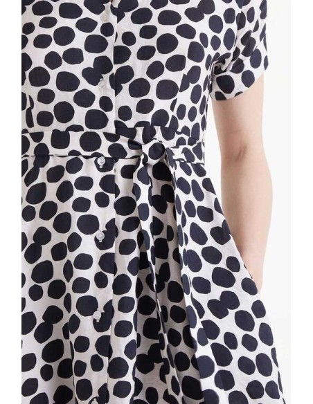 VESTIDO MIDI ESTAMPADO TERRAZO.