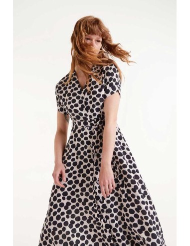 VESTIDO MIDI ESTAMPADO TERRAZO.