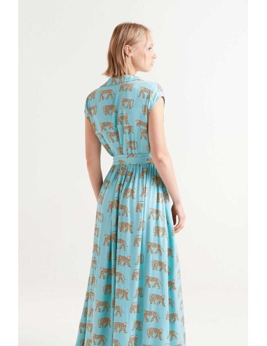 VESTIDO LARGO ESTAMPADO JAGUAR.