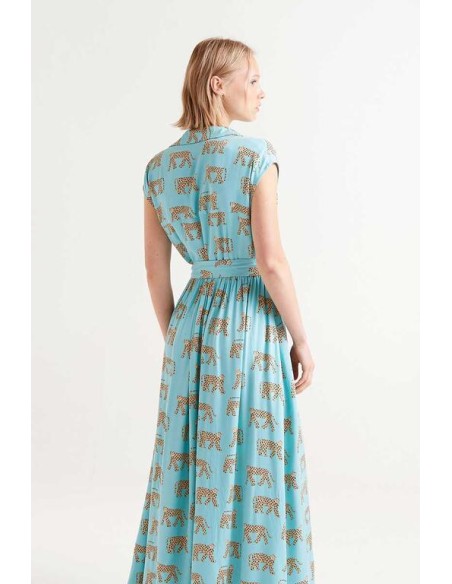 VESTIDO LARGO ESTAMPADO JAGUAR.