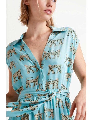 VESTIDO LARGO ESTAMPADO JAGUAR.