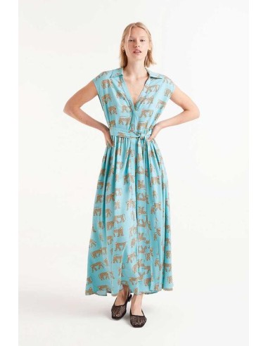 VESTIDO LARGO ESTAMPADO JAGUAR.