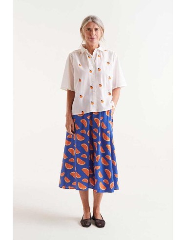 CAMISA MANGA CORTA ESTAMPADO DE NARANJAS.