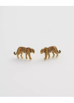 PENDIENTES LEOPARDO ESMALTADOS.