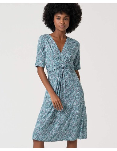 VESTIDO CON DETALLE NUDO EN CINTURILLA.