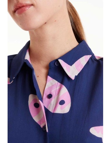 CAMISA RAYÓN LENZING "ECOVERO"CON ESTAMPADO EUREKA.