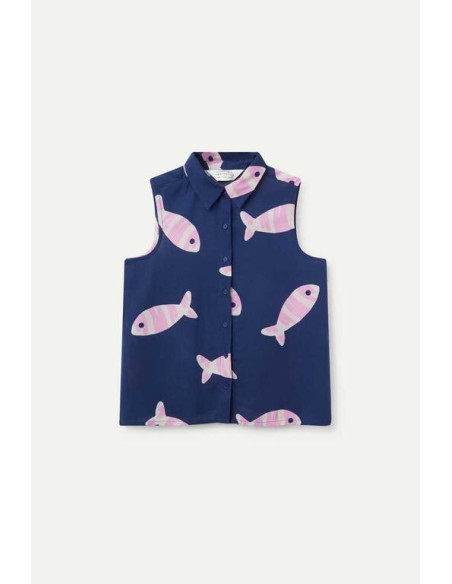 CAMISA RAYÓN LENZING "ECOVERO"CON ESTAMPADO EUREKA.