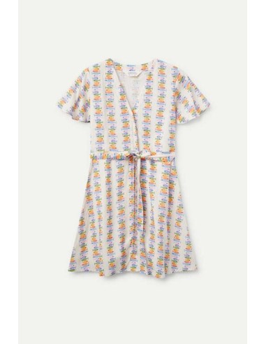 VESTIDO CORTO LENZING "ECOVERO" CON ESTAMPADO MARINA.