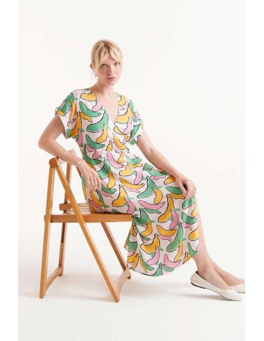 VESTIDO MIDI ESTAMPADO BÁNANA.