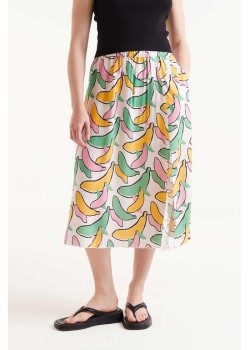 FALDA MIDI ESTAMPADO BÁNANA.