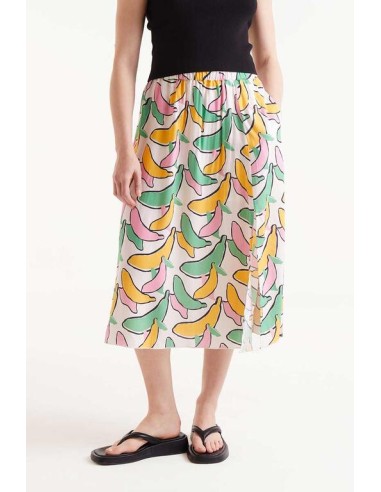 FALDA MIDI ESTAMPADO BÁNANA.
