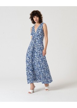 VESTIDO LARGO CON NUDO.