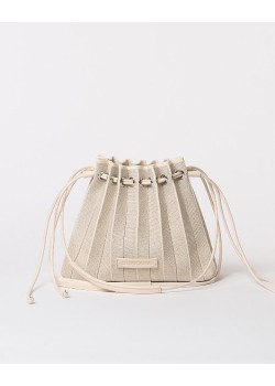 BOLSO PLISADO CON ASA MULTIPOSICIÓN.