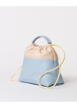 BOLSO FRUNCIDO BICOLOR CON ASA MULTIPOSICIÓN. 2
