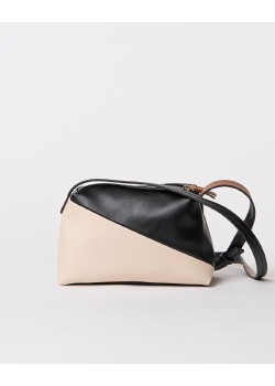 BOLSO BICOLOR CON CREMALLERA Y ASA BANDOLERA. 2
